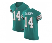 Nike Miami Dolphins #14 Jarvis Landry Aqua Green Alternate Men Stitched NFL Vapor Untouchable Elite Jersey