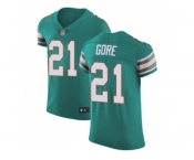 Nike Miami Dolphins #21 Frank Gore Aqua Green Alternate Men Stitched NFL Vapor Untouchable Elite Jersey