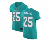 Nike Miami Dolphins #25 Xavien Howard Aqua Green Team Color Men Stitched NFL Vapor Untouchable Elite Jersey