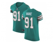 Nike Miami Dolphins #91 Cameron Wake Aqua Green Alternate Men Stitched NFL Vapor Untouchable Elite Jersey