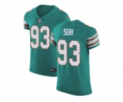 Nike Miami Dolphins #93 Ndamukong Suh Aqua Green Alternate Men Stitched NFL Vapor Untouchable Elite Jersey