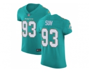 Nike Miami Dolphins #93 Ndamukong Suh Aqua Green Team Color Men Stitched NFL Vapor Untouchable Elite Jersey