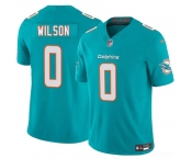 Men's Miami Dolphins #0 Zach Wilson Aqua 2025 Draft F.U.S.E. Vapor Limited Football Stitched Jersey
