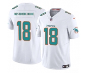 Men's Miami Dolphins #18 Nick Westbrook-Ikhine White 2025 Draft F.U.S.E. Vapor Limited Football Stitched Jersey