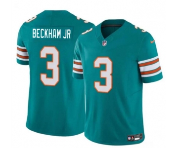 Men's Miami Dolphins #3 Odell Beckham Jr Aqua 2023 F.U.S.E Alternate Vapor Limited Football Stitched Jersey
