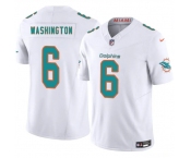 Men's Miami Dolphins #6 Malik Washington White 2025 Draft F.U.S.E. Vapor Limited Football Stitched Jersey