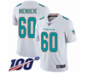Men's Miami Dolphins #60 Robert Nkemdiche White Vapor Untouchable Limited Player 100th Season Football Jersey