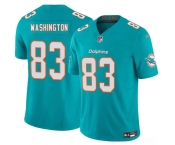 Men's Miami Dolphins #83 Tahj Washington Aqua 2025 Draft F.U.S.E. Vapor Limited Football Stitched Jersey