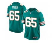 Men's Nike Miami Dolphins #65 Anthony Steen Limited Aqua Green Alternate NFL Jersey