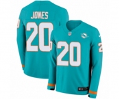 Nike Miami Dolphins #20 Reshad Jones Limited Aqua Therma Long Sleeve NFL Jersey