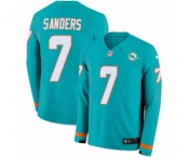 Nike Miami Dolphins #7 Jason Sanders Limited Aqua Therma Long Sleeve NFL Jersey