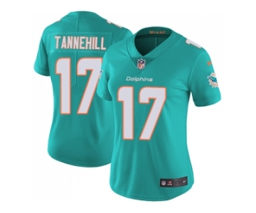 Women Nike Miami Dolphins #17 Ryan Tannehill Aqua Green Team Color Stitched NFL Vapor Untouchable Limited Jersey