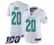 Women's Miami Dolphins #20 Reshad Jones White Vapor Untouchable Limited Player 100th Season Football Jersey