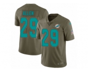 Youth Nike Miami Dolphins #29 Nate Allen Limited Olive 2017 Salute to Service NFL Jersey