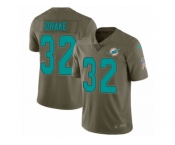 Youth Nike Miami Dolphins #32 Kenyan Drake Limited Olive 2017 Salute to Service NFL Jersey