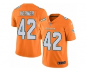 Youth Nike Miami Dolphins #42 Alterraun Verner Limited Orange Rush Vapor Untouchable NFL Jersey