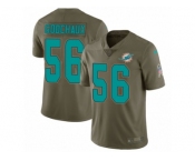 Youth Nike Miami Dolphins #56 Davon Godchaux Limited Olive 2017 Salute to Service NFL Jersey