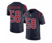 Men Nike Houston Texans #58 Lamarr Houston Elite Navy Blue Rush Vapor Untouchable NFL Jersey