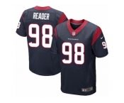 Men Nike Houston Texans #98 D.J. Reader Elite Navy Blue Team Color NFL Jersey