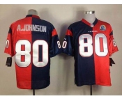 nike nfl jerseys houston texans #80 a.johnson red-blue[Elite split 50th Patch]