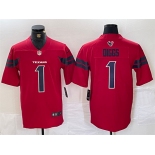 Men's Houston Texans #1 Stefon Diggs Red Vapor Untouchable Stitched Football Jersey