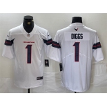 Men's Houston Texans #1 Stefon Diggs White Vapor Untouchable Stitched Football Jersey