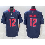 Men's Houston Texans #12 Nico Collins Navy 2nd Alternate F.U.S.E. Vapor Limited Football Stitched Jersey