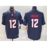 Men's Houston Texans #12 Nico Collins Navy F.U.S.E. Vapor Limited Football Stitched Jersey