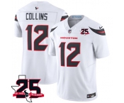 Men's Houston Texans #12 Nico Collins White 2026 F.U.S.E. With 25th Anniversary Patch Limited Football Stitched Jersey