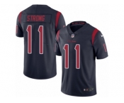 Men's Nike Houston Texans #11 Jaelen Strong Limited Navy Blue Rush NFL Jersey