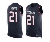 Men's Nike Houston Texans #21 A.J. Bouye Limited Navy Blue Player Name & Number Tank Top NFL Jersey