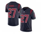 Men's Nike Houston Texans #27 Quintin Demps Limited Navy Blue Rush NFL Jersey