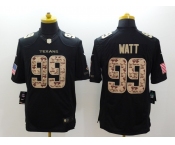 nike nfl jerseys houston texans #99 watt Black[salute to service limited]
