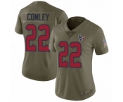 Women's Houston Texans #22 Gareon Conley Limited Olive 2017 Salute to Service Football Jersey