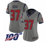 Women's Houston Texans #37 Jahleel Addae Limited Gray Inverted Legend 100th Season Football Jersey