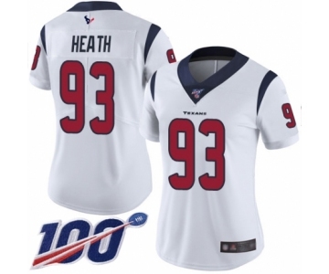 Women's Houston Texans #93 Joel Heath White Vapor Untouchable Limited Player 100th Season Football Jersey
