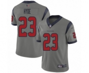 Youth Houston Texans #23 Carlos Hyde Limited Gray Inverted Legend Football Jersey