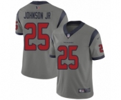Youth Houston Texans #25 Duke Johnson Jr Limited Gray Inverted Legend Football Jersey