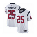 Youth Houston Texans #25 Duke Johnson Jr White Vapor Untouchable Limited Player Football Jersey