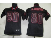nike youth nfl jerseys houston texans #80 a.johnson black[lights out]