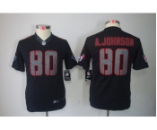 nike youth nfl jerseys houston texans #80 a.johnson black[nike impact limited]