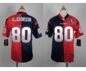 nike youth nfl jerseys houston texans #80 a.johnson blue-red[Elite split 10th patch]