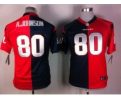 nike youth nfl jerseys houston texans #80 a.johnson blue-red[Elite split]