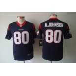 nike youth nfl jerseys houston texans #80 a.johnson blue[nike limited]