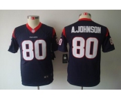 nike youth nfl jerseys houston texans #80 a.johnson blue[nike limited]