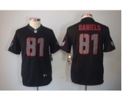 nike youth nfl jerseys houston texans #81 daniels black[nike impact limited]