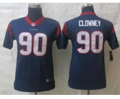 nike youth nfl jerseys houston texans #90 clowney blue[nike limited][clowney]