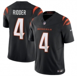 Men's Cincinnati Bengals #4 Desmond Ridder Black 2025 F.U.S.E. Vapor Untouchable Limited Football Stitched Jersey