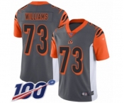 Men's Cincinnati Bengals #73 Jonah Williams Limited Silver Inverted Legend 100th Season Football Jersey Men's Cincinnati Bengals #73 Jonah Williams Limited Silver Inverted Legend 100th Season Football Jersey