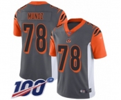 Men's Cincinnati Bengals #78 Anthony Munoz Limited Silver Inverted Legend 100th Season Football Jersey Men's Cincinnati Bengals #78 Anthony Munoz Limited Silver Inverted Legend 100th Season Football Jersey
